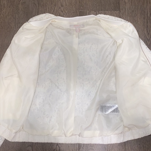 ESPRIT Floral Lace Jacket. US 02. White. - Picture 2 of 4